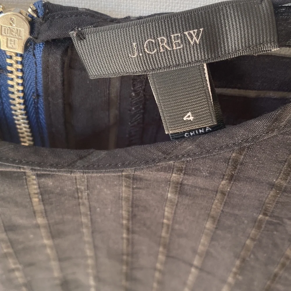 J. Crew‎ Black sheer short sleeve Top